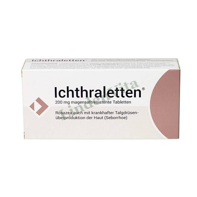 Іхтралеттен / Ichthraletten - Бітуміносульфонат — упаковка препарату