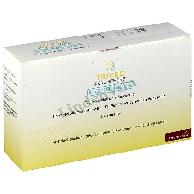 Тріксео / Trixeo - Формотерол Глікопіронію бромід Будесонід — упаковка препарату
