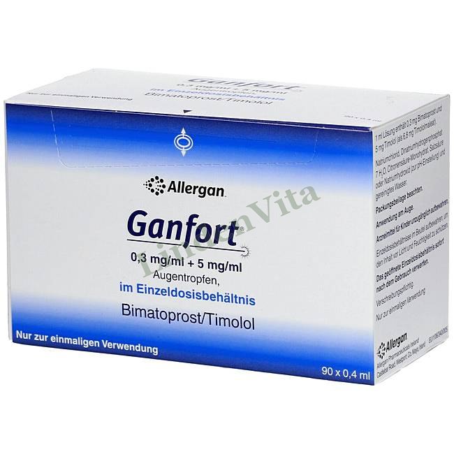 Ганфорт / Ganfort - Тимолол + Биматопрост / Глаза и уши — упаковка препарата