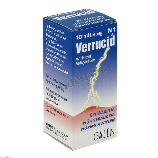 Верруцид / Verrucid - Салициловая кислота — упаковка препарата
