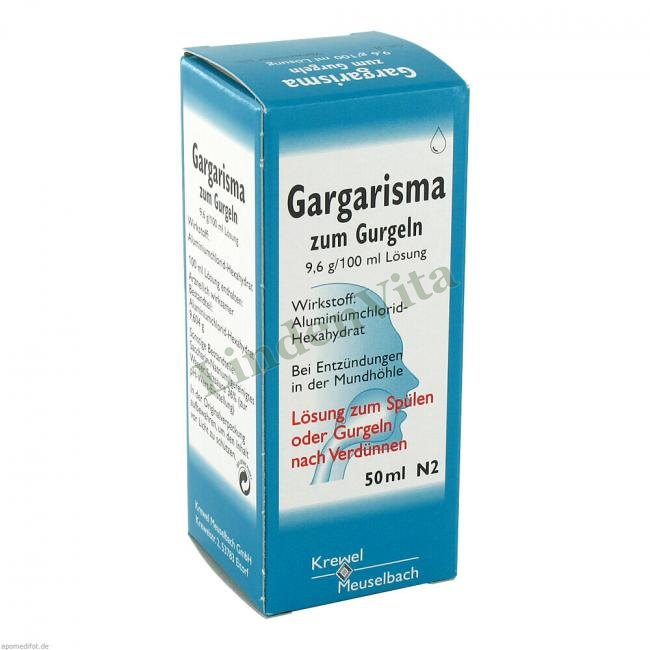Гаргарисма / Gargarisma - Хлорид алюминия — упаковка препарата