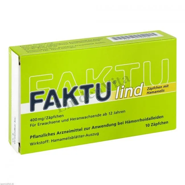 Факту / Faktu - Листья с корой гамамелиса — упаковка препарата