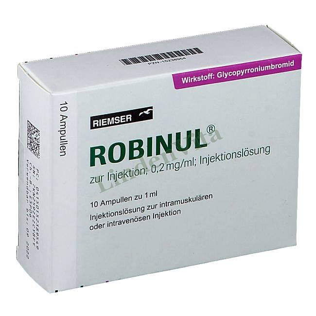 Робінул / Robinul - Глікопіронію бромід — упаковка препарату