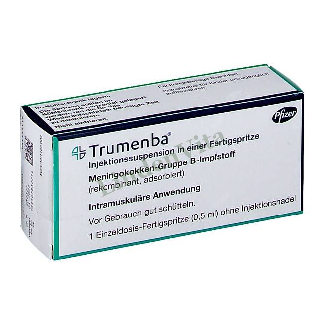 Труменба / Trumenba - Менингококковая В многокомпонентная вакцина — упаковка препарата