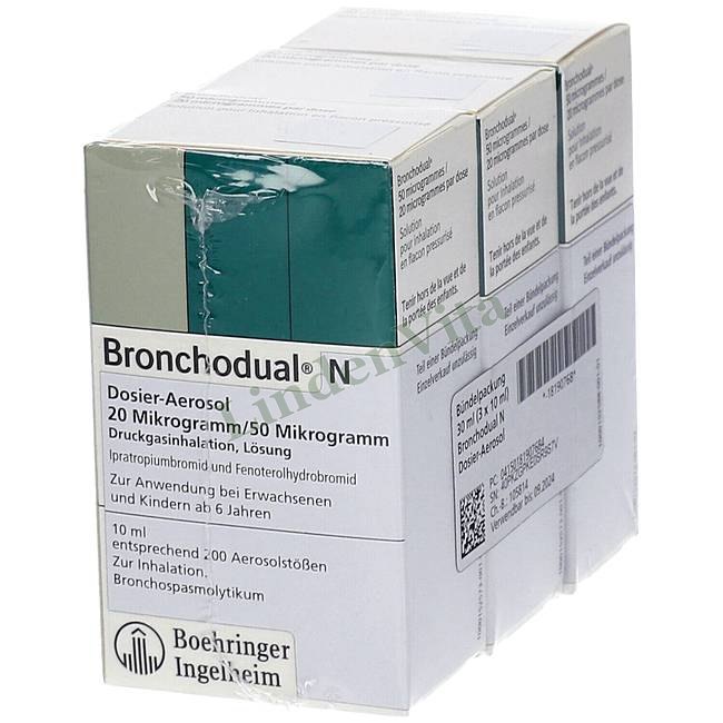 Бронходуал / Bronchodual - Фенотерол Ипратропия бромид — упаковка препарата
