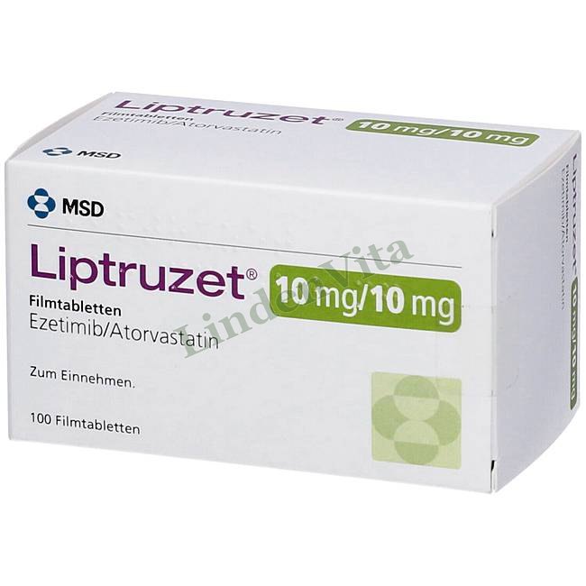 Липтрузет / Liptruzet - Аторвастатин + Эзетимиб — упаковка препарата