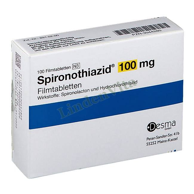 Спіронотіазид / Spironothiazid - Спіронолактон + Гідрохлоротіазид — упаковка препарату