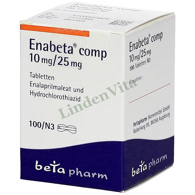 Енабета / Enabeta - Еналаприл + Гідрохлоротіазид — упаковка препарату