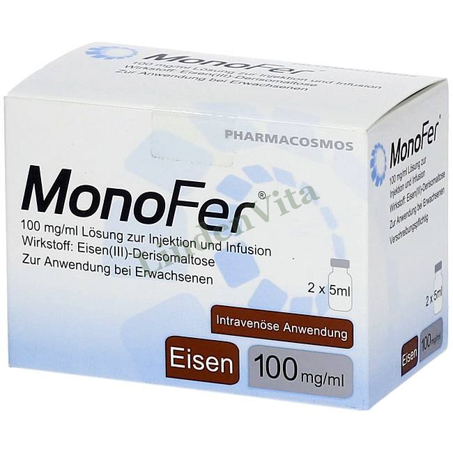 Монофер / Monofer - Залізо (III)-деризомальтоза — упаковка препарату