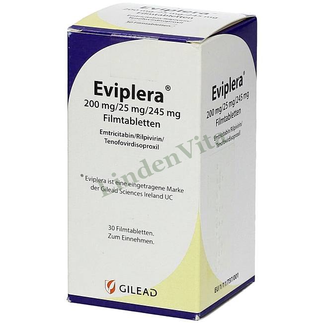 Евіплера / Eviplera - Емтрицитабін Тенофовір Рилпівірин — упаковка препарату